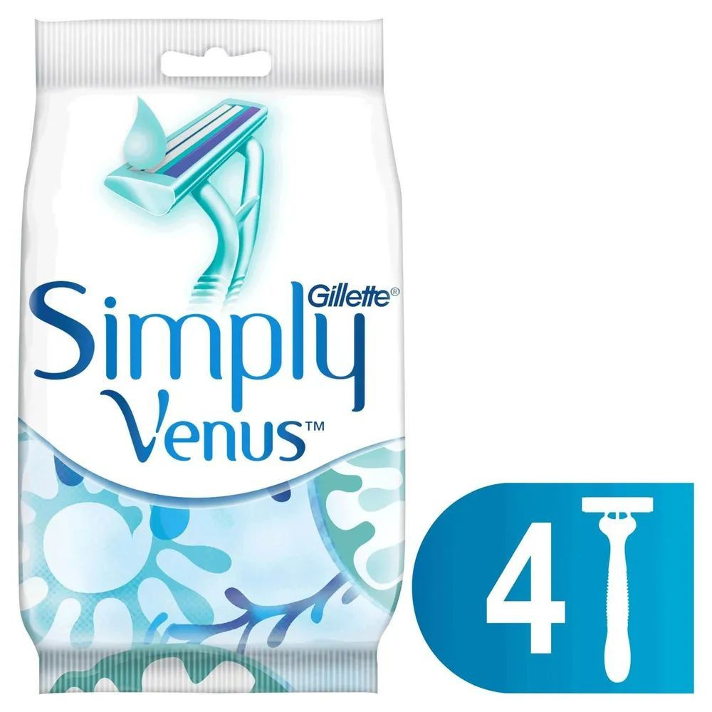 Gillette Venus одноразовые бритвы Simply2, 4 шт #1