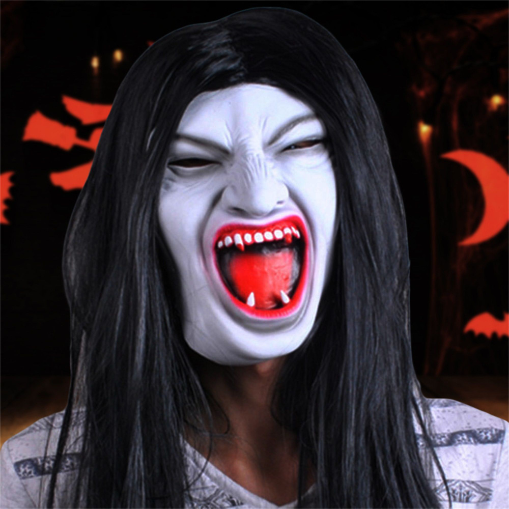 Маска призрачного лица для взрослых на Хэллоуин с реалистичным страшным  лицом с волосами, реквизитом для костюма для косплея - купить по доступным  ценам в интернет-магазине OZON (1182307792)