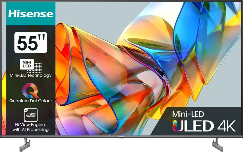 Hisense Телевизор 55U6KQ 55" Ultra HD, черный #1