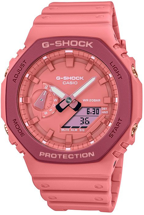 Противоударные мужские наручные часы Casio G-Shock GA-2110SL-4A4 с подсветкой, будильником и секундомером #1