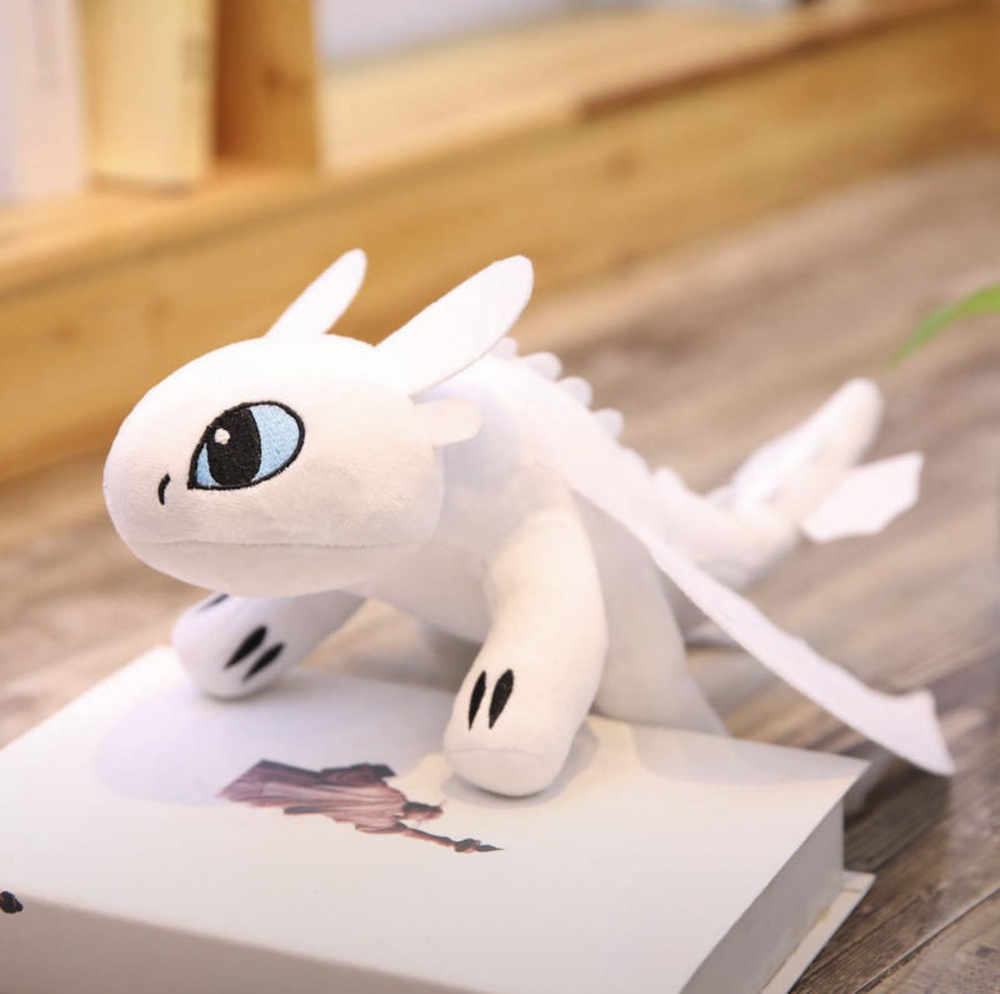 Мягкая игрушка, большой плюшевый динозавр-Беззубик 35 см, длинный игрушечный дракон, антистресс, в подарок #1