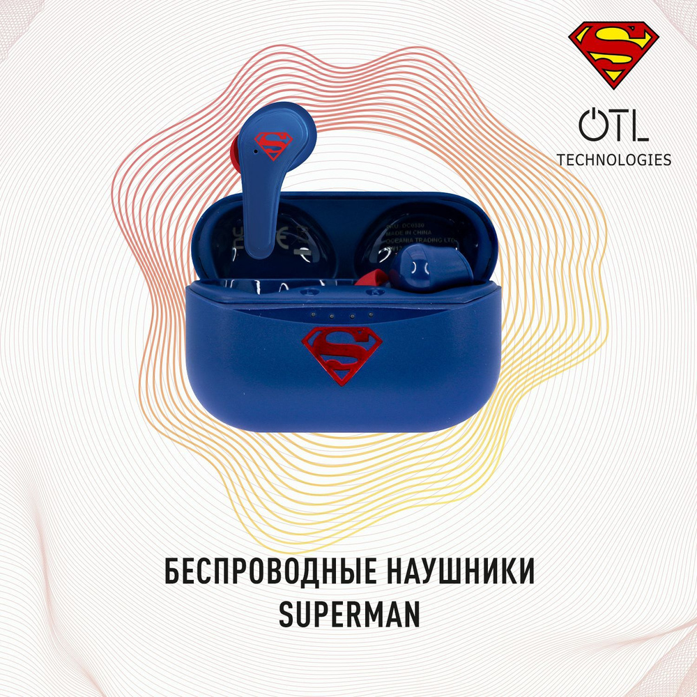 Беспроводные наушники OTL Technologies: DC Супермен с микрофоном / Bluetooth 5.0 / до 6 часов без подзарядки #1