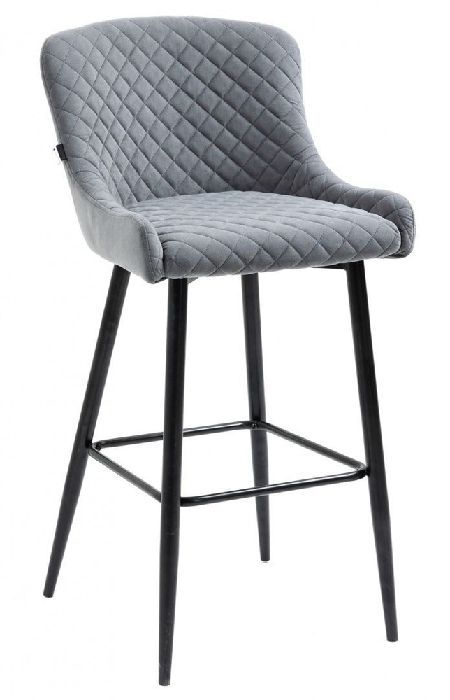 Барный стул Everprof Nico Ткань Серый / со спинкой / для кухни, комнаты, офиса , кафе, ресторана / до #1
