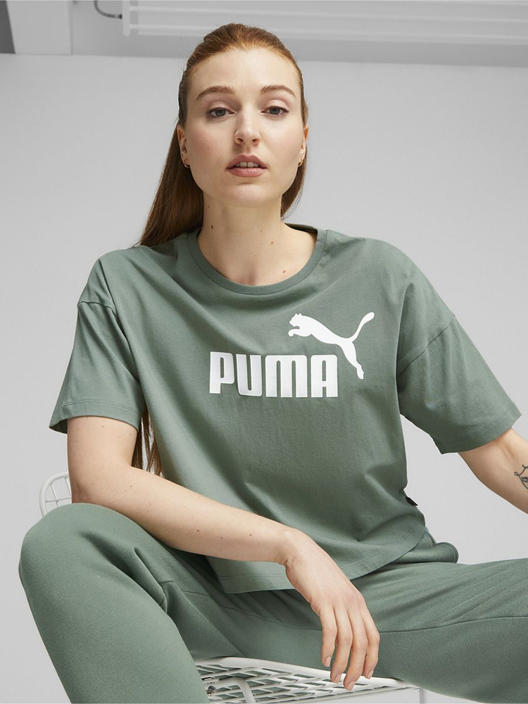 Топ PUMA Ess Cropped Logo Tee #1