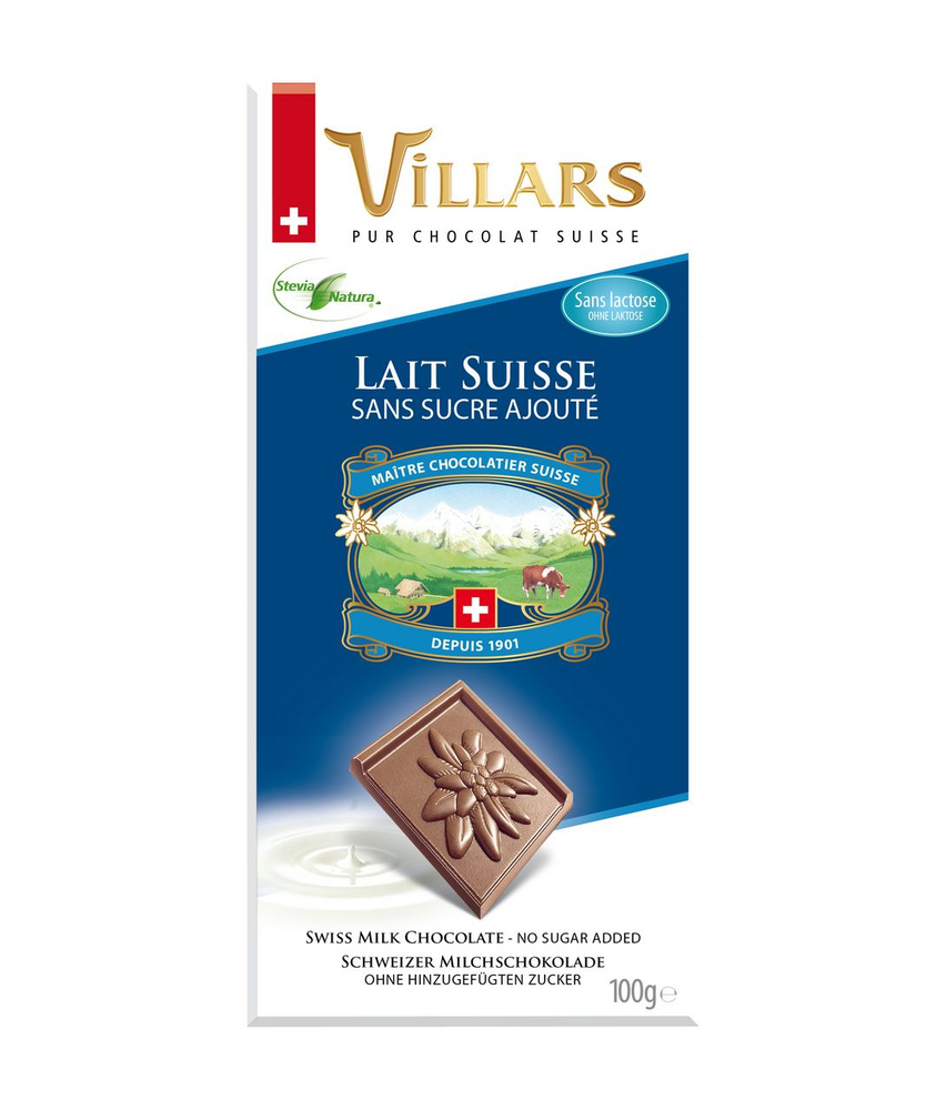 Шоколад молочный Villars без сахара, 100 г #1