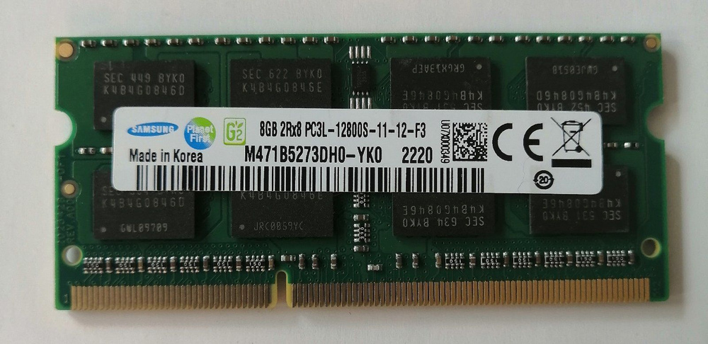 DDR3 Оперативная память SODIMM DDR3L SАМSUNG M471B5273DH0-YK0 8Гб 1600MHz 1x8 ГБ (M471B5273DH0-YK0)  #1