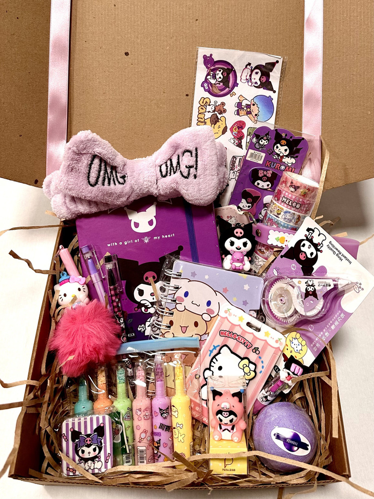 Подарочный набор первоклассника / Набор творчества Куроми и Hello Kitty для девочки / канцелярия анимэ #1