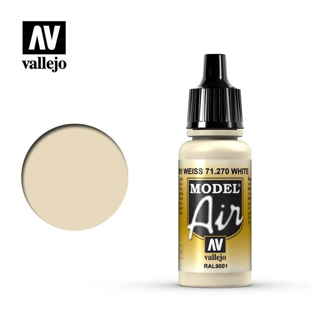 Краска для аэрографии Vallejo "Model Air" цвет 71.270 (RAL9001 Off-White) #1