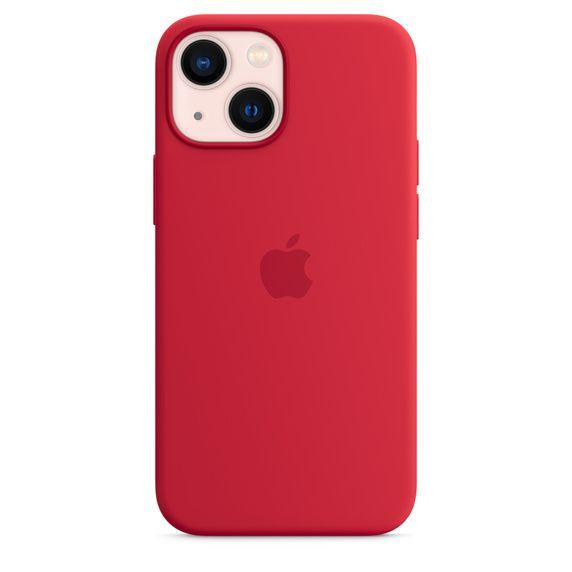 Силиконовый чехол MagSafe с анимацией для iPhone 13 Mini, Silicone Case with MagSafe / красный (Red) #1