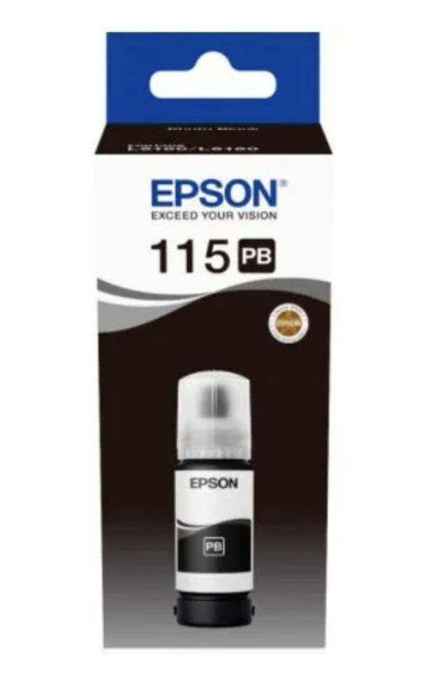 Оригинальные чернила EPSON 115(C13T07D14A) , цвет черный фото (Photo Black), 70 мл для L8160, L8180  #1