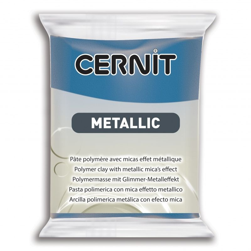 Полимерный моделин "Cernit Metallic" 56гр. синий #1