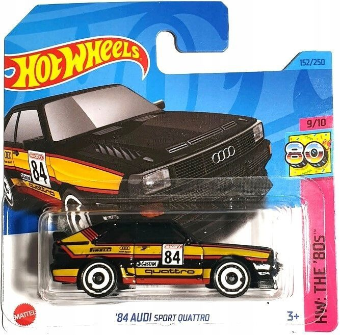 Игрушечная машинка Hot Wheels '84 Audi Sport quattro Black (базовая коллекция 2023 г, 152/250)  #1