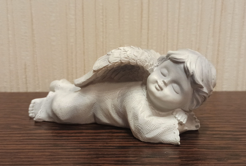 Статуэтка "Ангелочек маленький мечтатель" (B), длина 13см #1