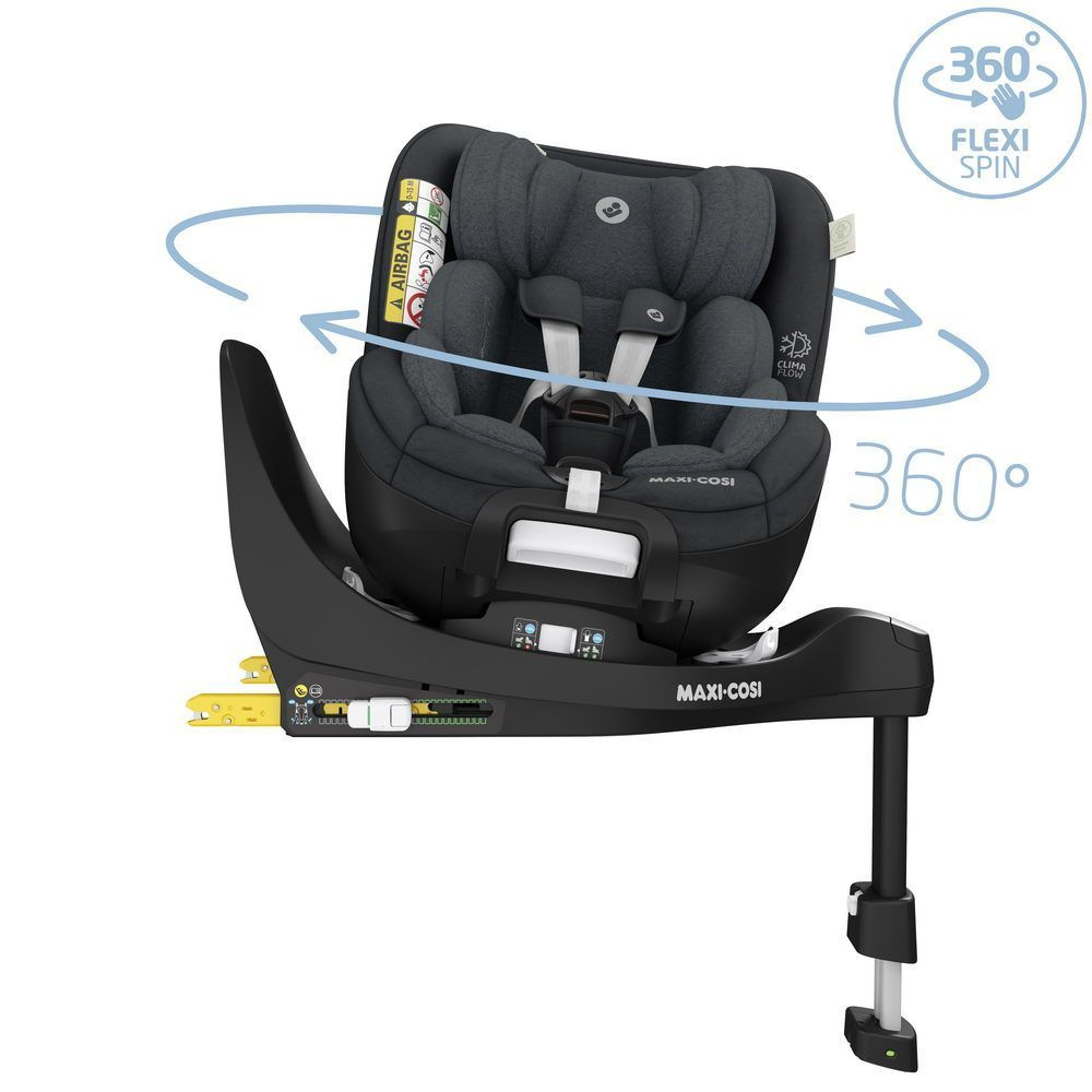 Автокресло детское Maxi-Cosi Mica 360 Pro I-size Authentic Graphite поворотное на 360 с креплением isofix #1