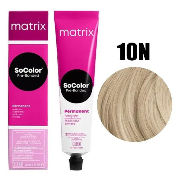 Matrix SOCOLOR 10N Крем-краска стойкая для волос Очень-очень светлый блондин, 90мл.  #1