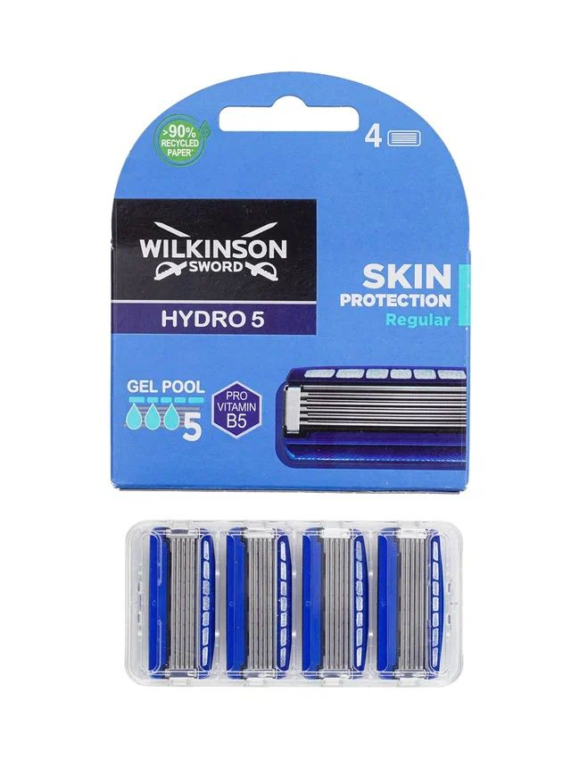 Wilkinson Sword Hydro-5 Skin Protection Regular, Сменные кассеты для мужских бритв, 4шт.  #1