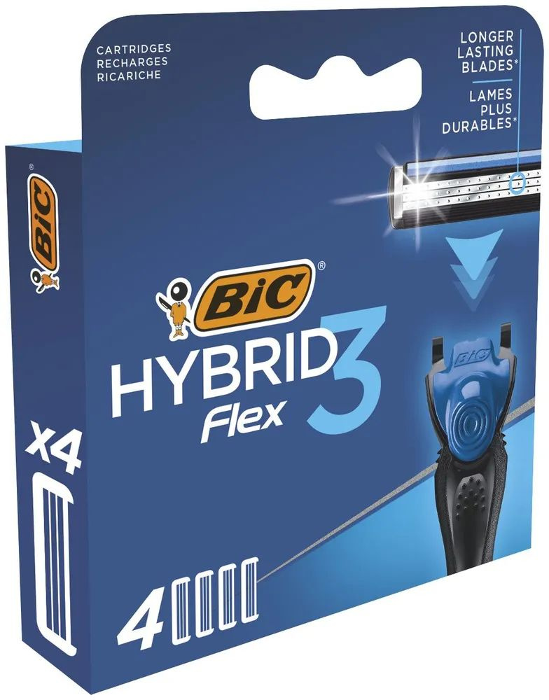 Bic Картридж для бритвы Flex 3 Hybrid, 4 шт #1