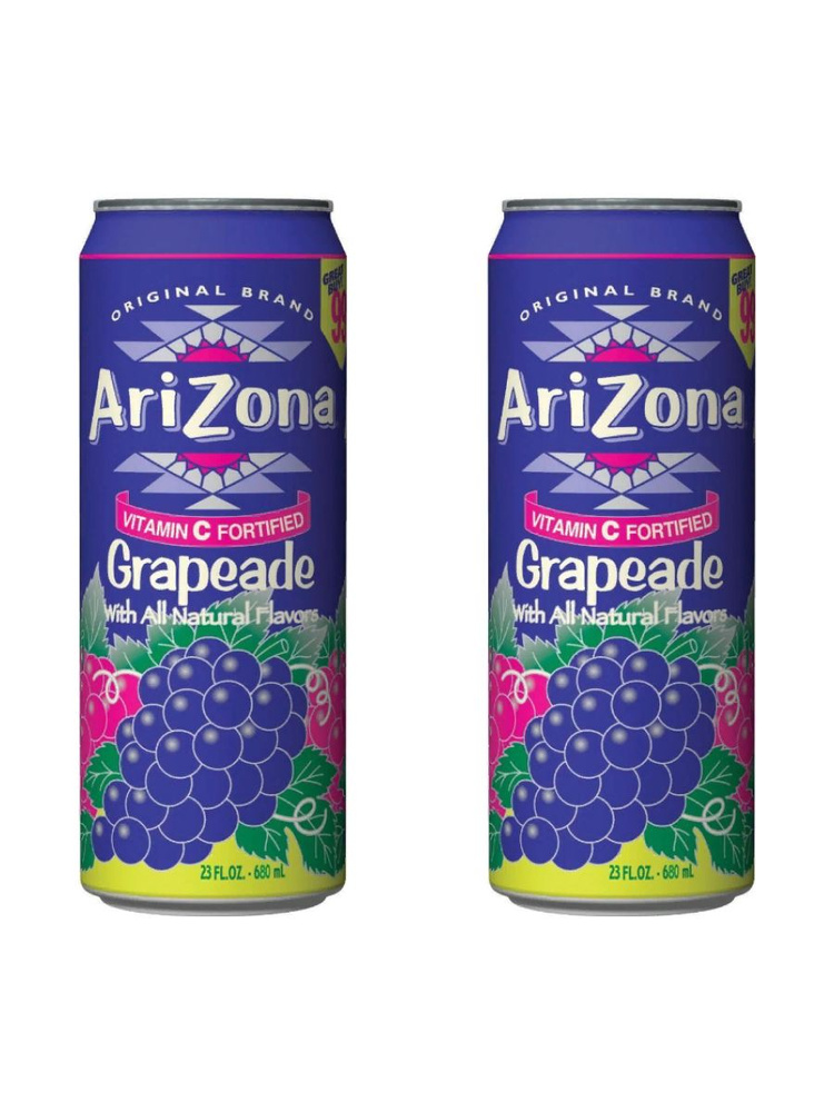Напиток AriZona Grapeade Виноградная лоза 680мл х 2шт #1