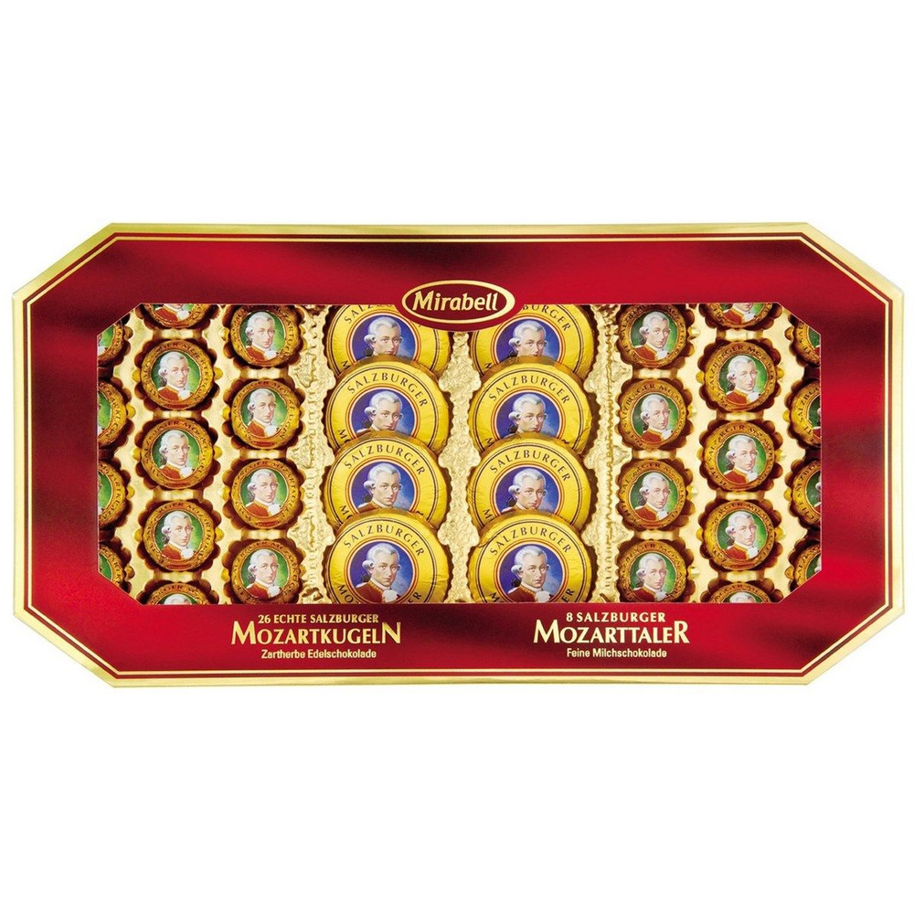 Конфеты Reber Mozart Mirabell шоколадные ассорти, 600г. #1