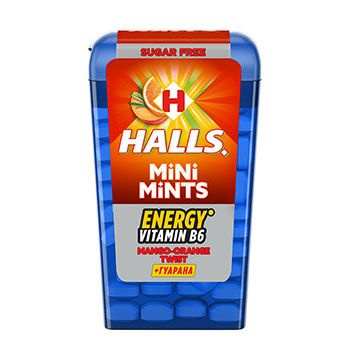 Конфеты HALLS MINI MINTS MANGO-ORANGE TWIST без сахара 12г, Турция 1шт #1