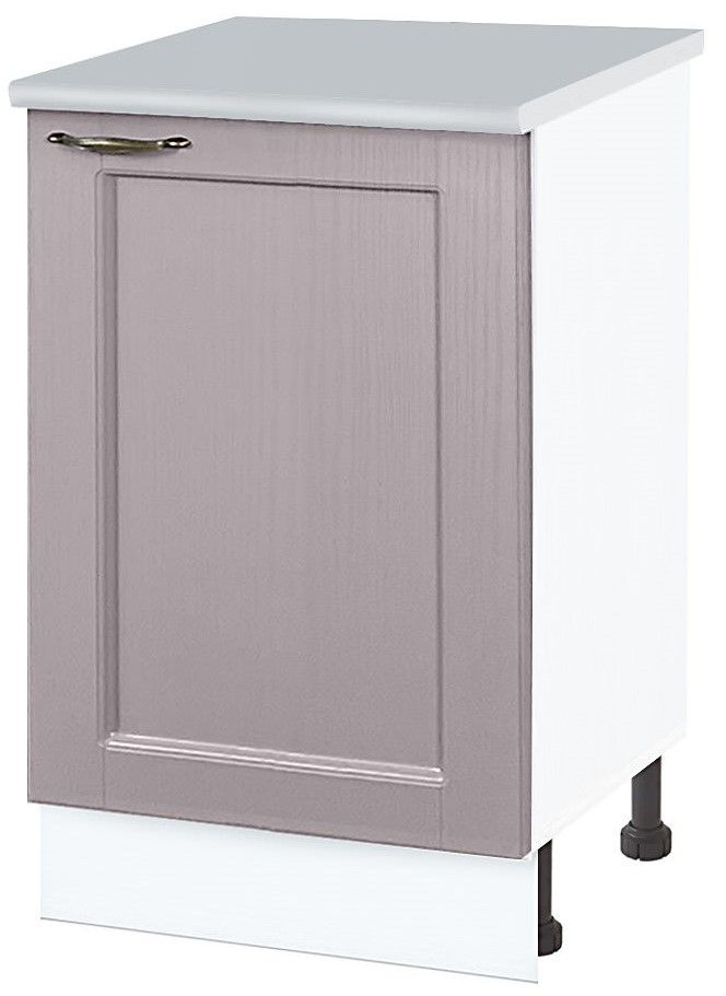 Шкаф кухонный напольный Нева 50 см, МДФ Лаванда #1