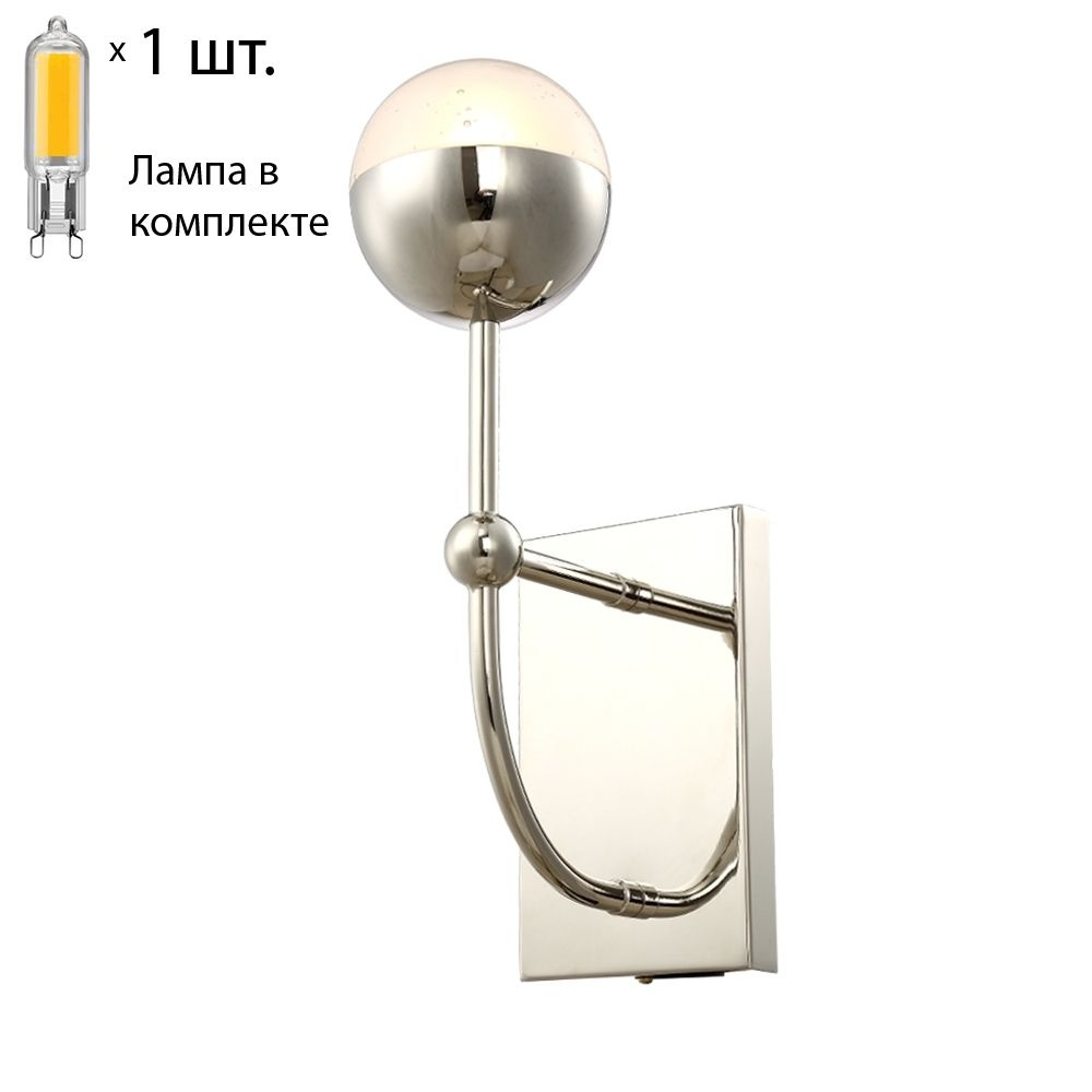 Бра с лампочкой CRYSTAL LUX TRUENA AP1 NICKEL+Lamps #1