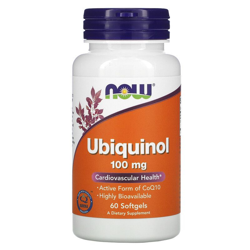 Убихинол ("Ubiquinol") (капсулы массой 705 мг), NOW Foods, 60 капсул по 100 мг действующего вещества #1