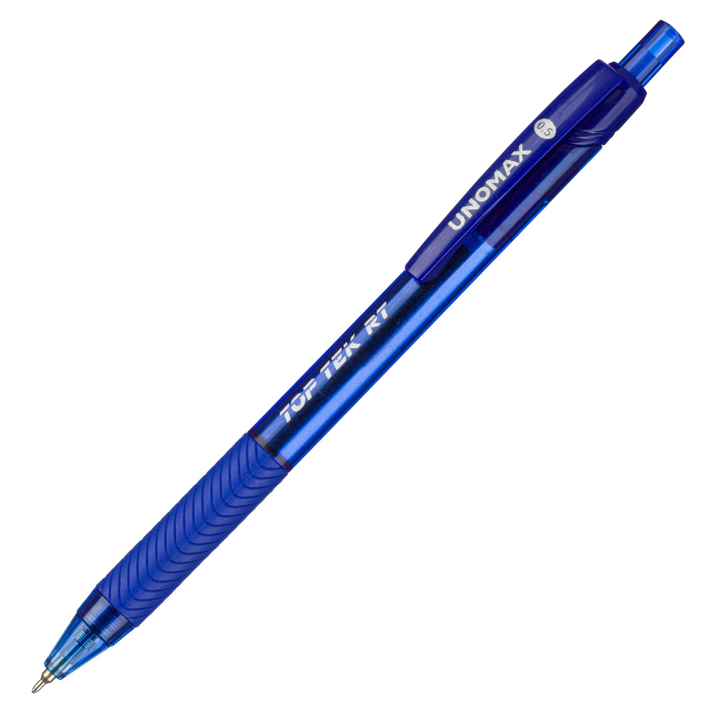 Ручка шариковая автоматическая, Unomax Top Tek RT, масляные чернила, синяя, 0.3 мм, набор 12 штук  #1