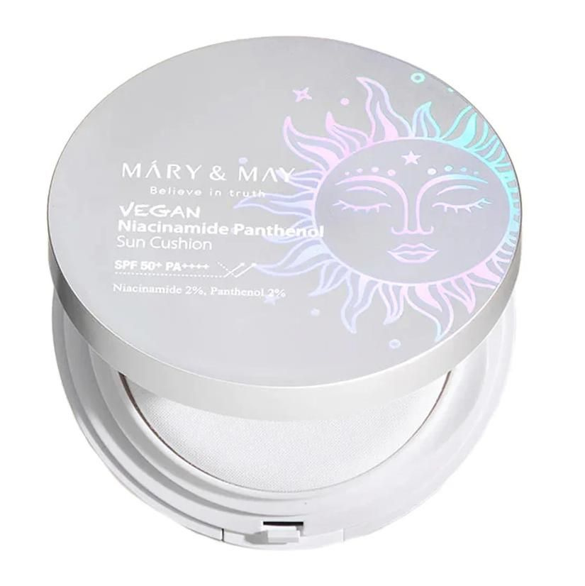 MARY&MAY Niacinamide Panthenol Sun Cushion Кушон солнцезащитный с ниацинамидом SPF50+ PA 25 г  #1