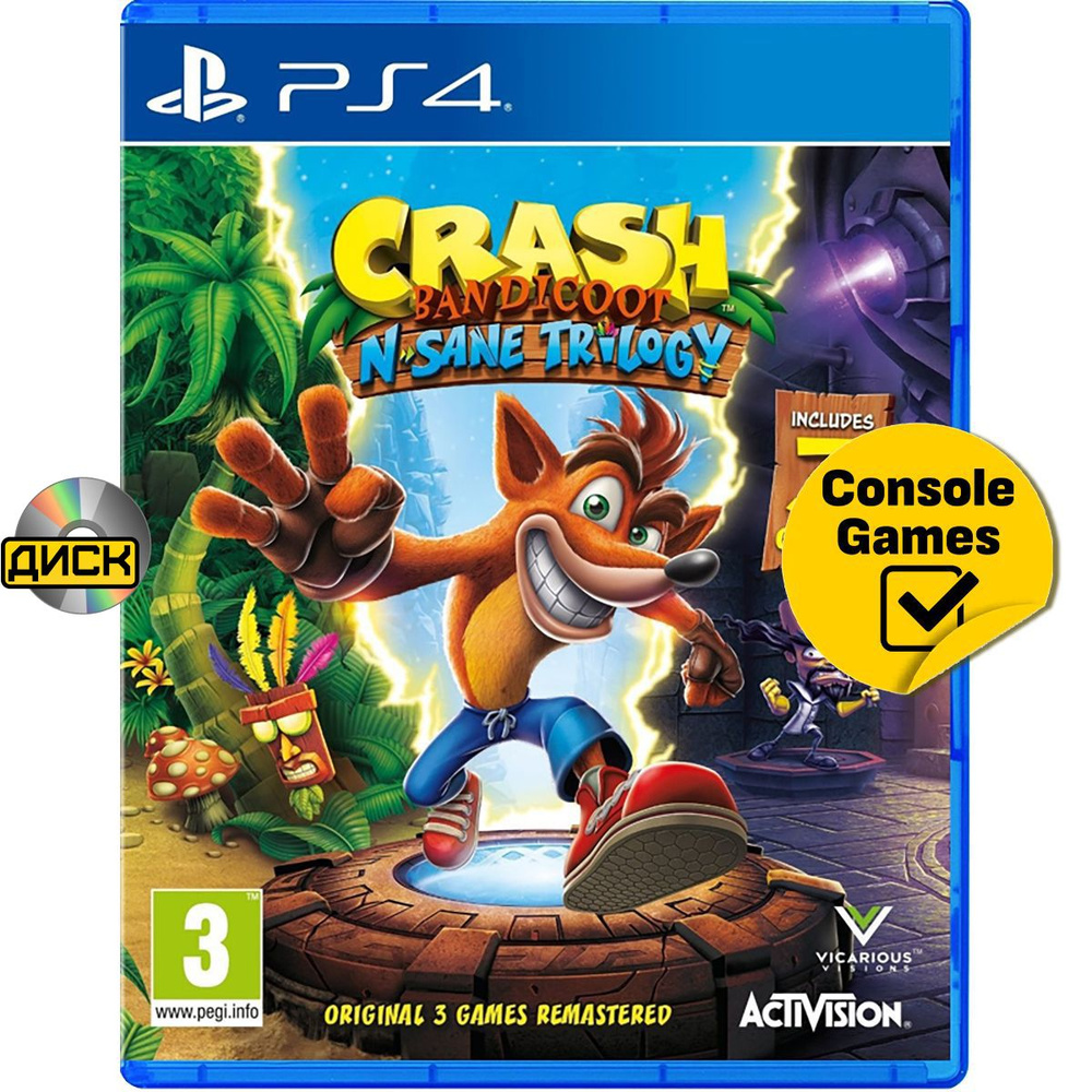 Игра PS4 Crash Bandicoot  N-Sane Trilogy (PlayStation 4, Английская версия) #1