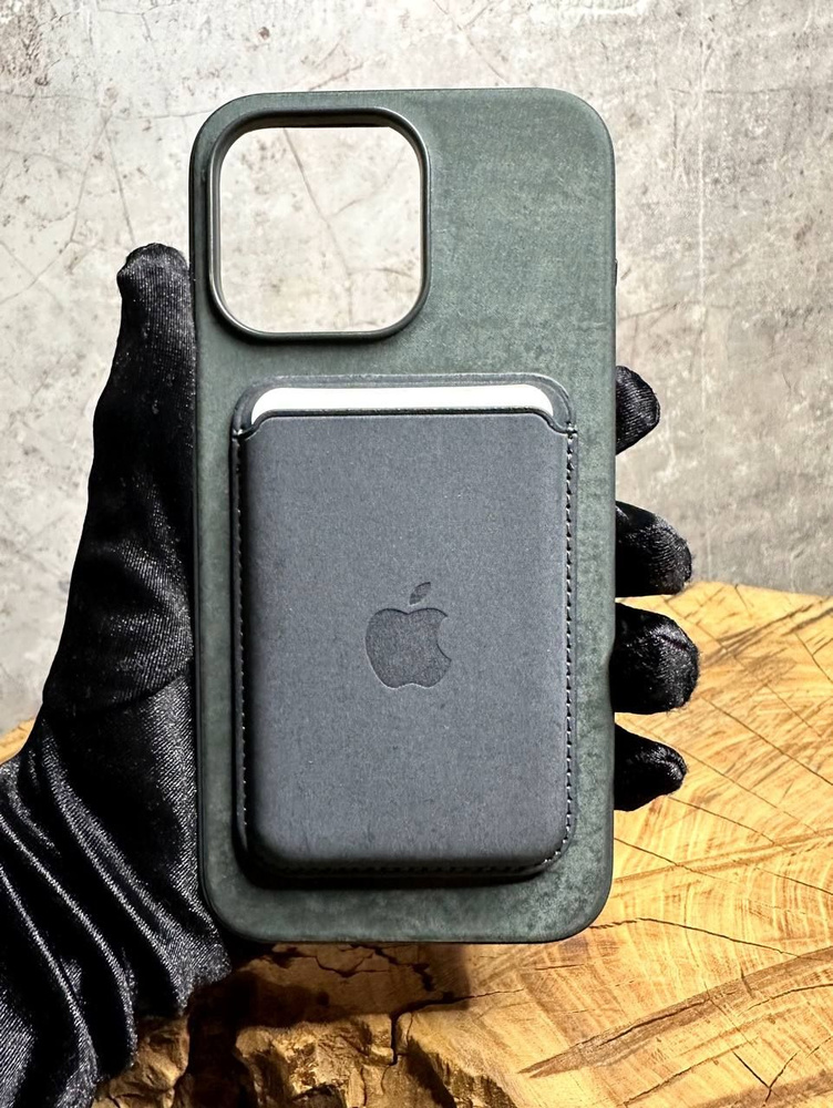 Картхолдер для iPhone 15, 15 Pro, 15 Pro Max / Apple Fine Woven Case MagSafe / Цвет Black  #1