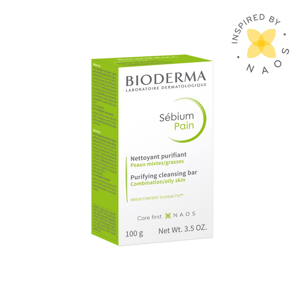 Bioderma Sebium Pain мыло твердое очищающее для жирной и комбинированной кожи лица и тела, 100 г  #1