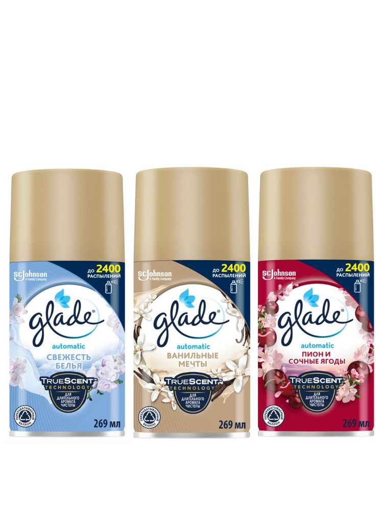 Glade сменный баллон Ассорти, 269мл, 3шт #1