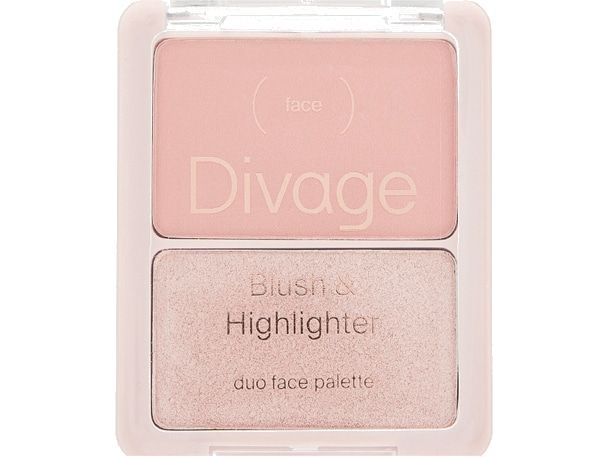 Палетка для лица Divage Blush & Highlighter Duo Face Palette #1