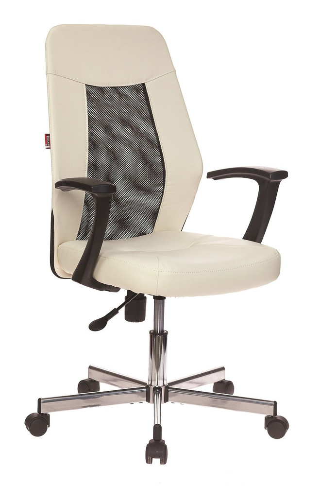 Кресло компьютерное Easy chair, офисное, искусственная кожа, бежевый  #1