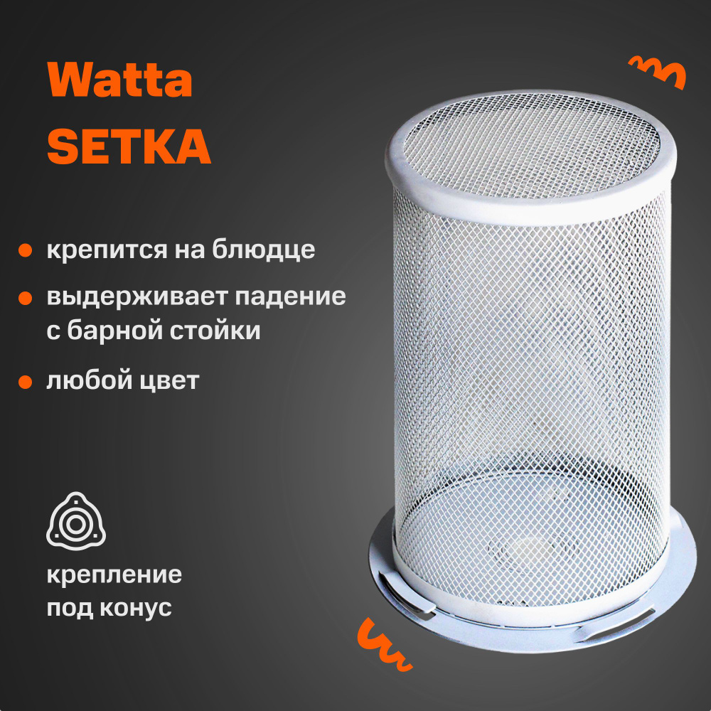 Защитная сетка для кальяна с конусным креплением на блюдце Watta SETKA Белая // WAT50009  #1