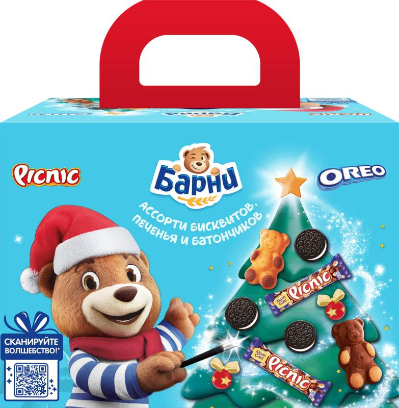 Набор пирожных МЕДВЕЖОНОК БАРНИ Барни + Picnic + Oreo, 370г - купить с ...