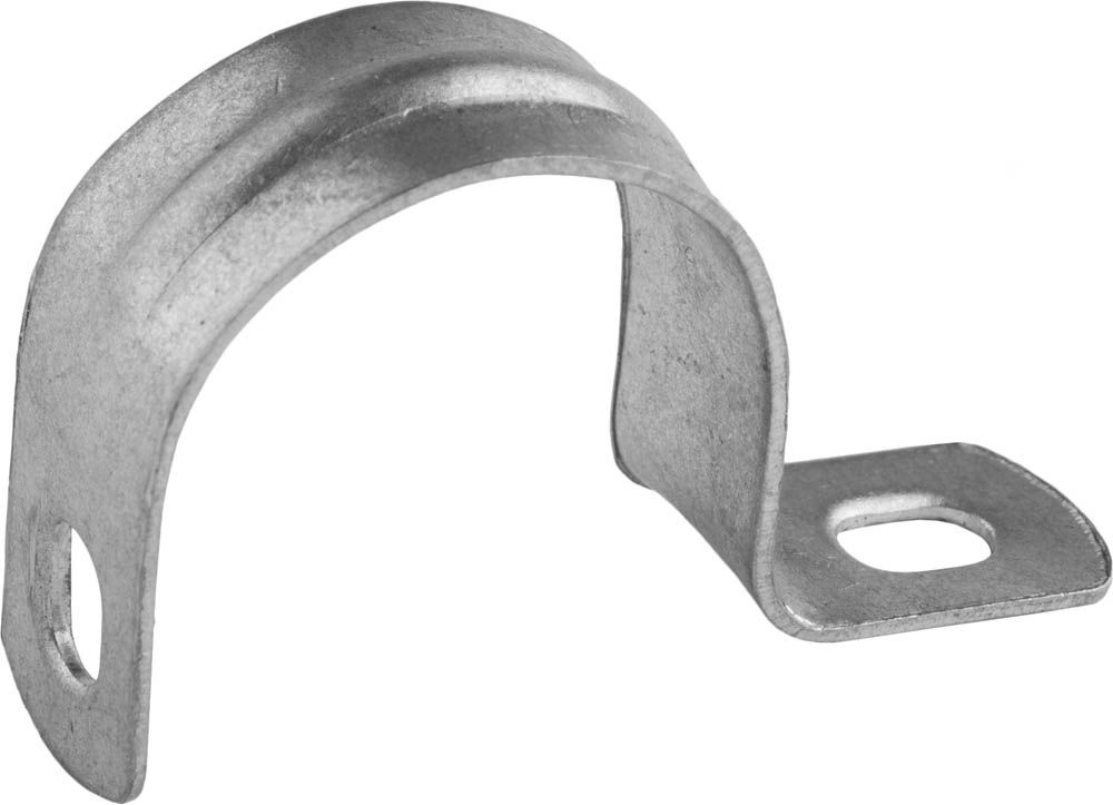Скобы металлические СВЕТОЗАР D20 мм, 50 штук, для крепления металлорукава, однолапковые,  #1
