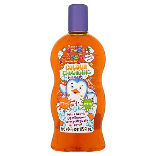 KIDS STUFF Волшебная пена для ванны, меняющая цвет из оранжевого в зеленый, 300 мл  #1