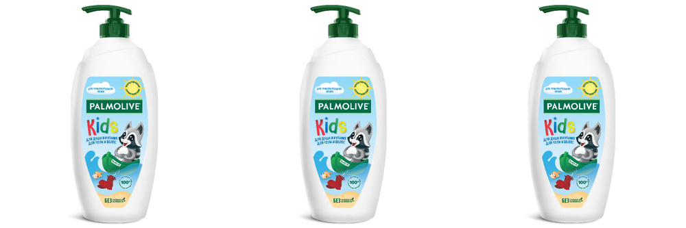 Palmolive Шампунь-гель для детей с маслом миндаля 3+, 600 мл, 3 шт  #1