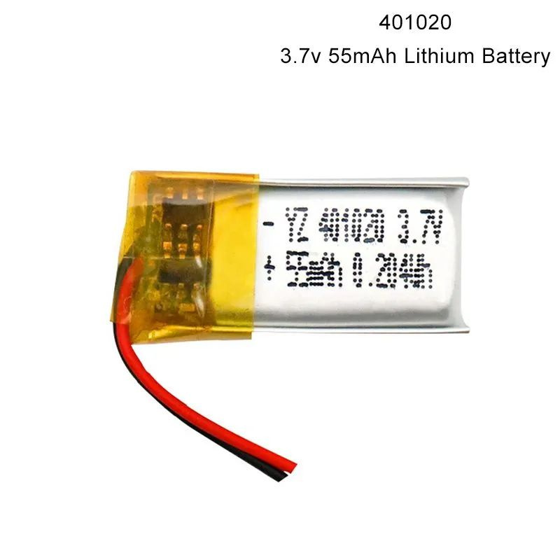 Аккумулятор Li-Pol 401020 (батарея) 4*10*20мм 2pin 3.7V/55mAh #1