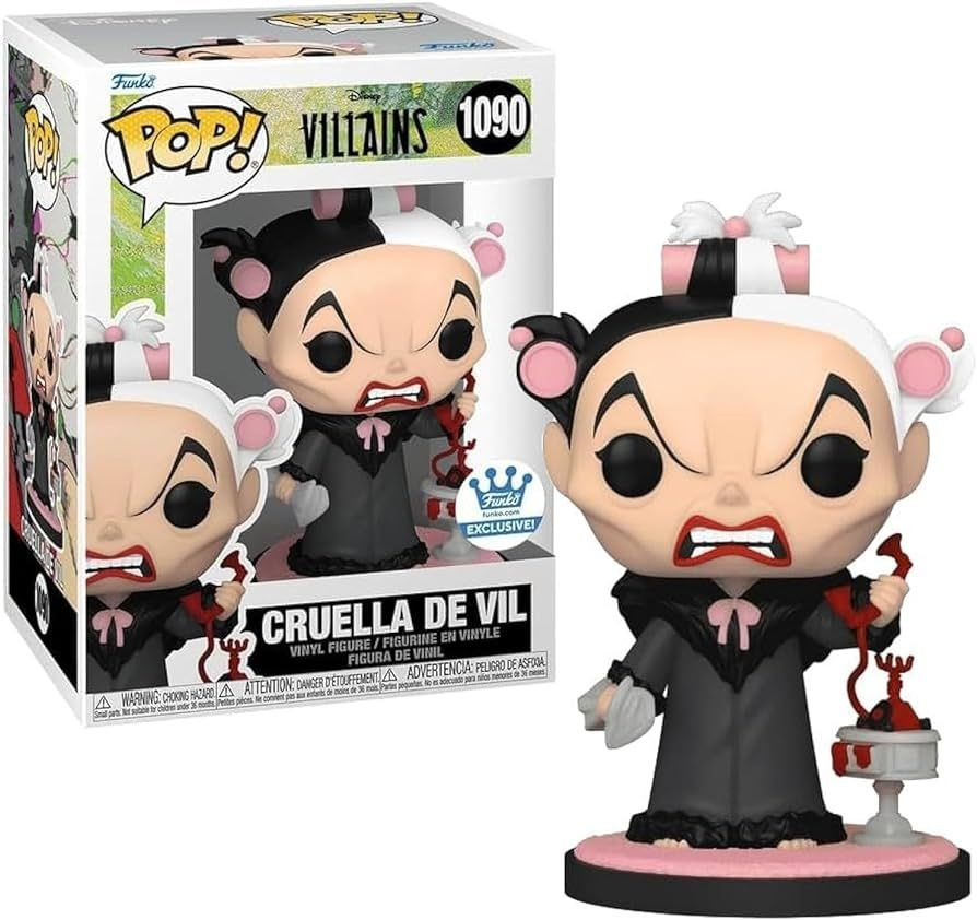 Фигурка Funko Pop! 101 Dalmatians: Cruella De Vil Holding Phone (Стикер Funko-Shop (Фанко Поп Круэлла, #1