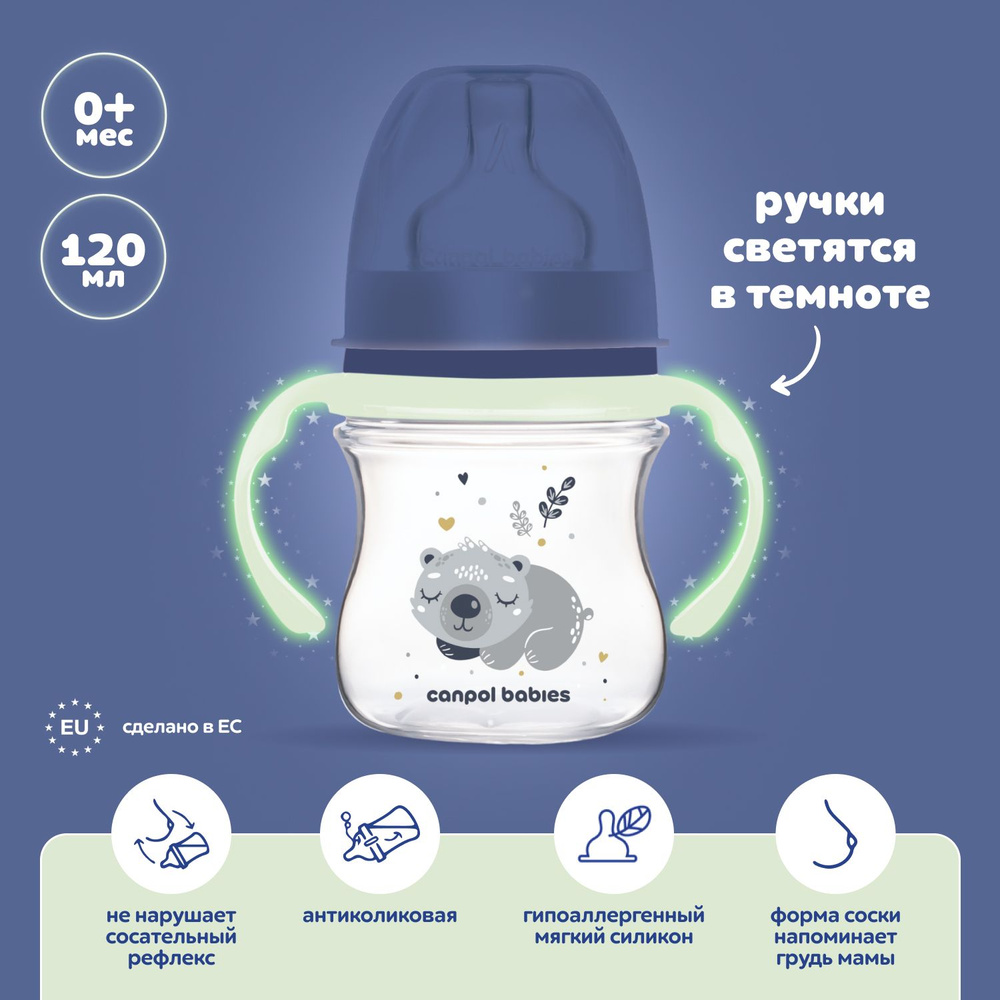 Детская антиколиковая бутылочка Canpol babies Sleepy Koala для кормления новорожденных, бутылка для воды #1