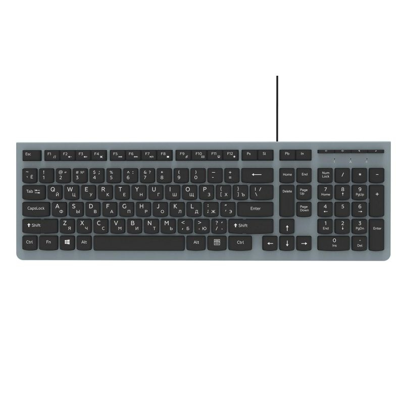 Клавиатура RITMIX RKB-400 Grey Проводная SLIM ,USB #1