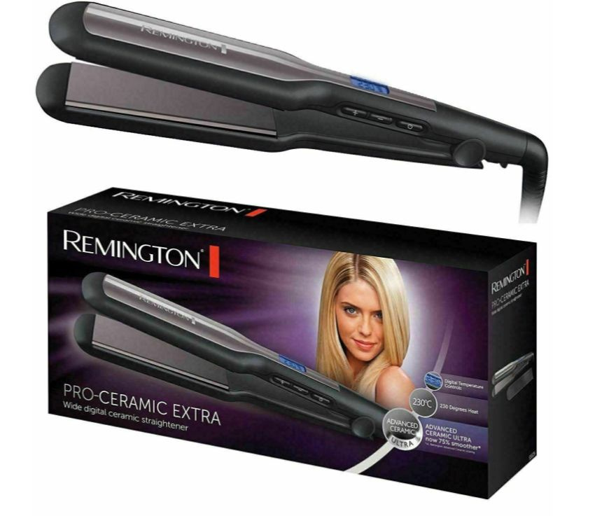 Выпрямитель для волос Remington Pro -Ceramic Extra S5525, широкие пластины, ЖК-дисплей, 110 x 45 мм, #1