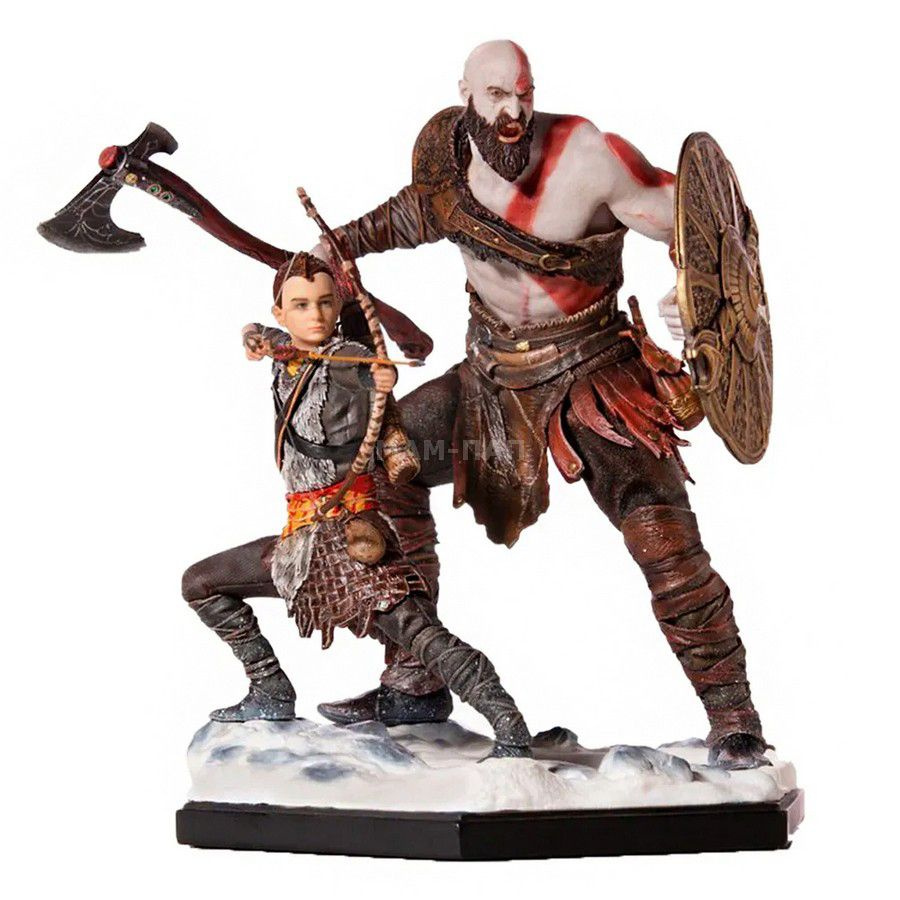 Коллекционная фигурка-статуэтка Кратос Kratos и Атрей Atreus Бог войны / God of War 20 см  #1