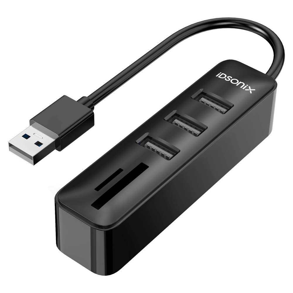 USB HUB ORICO Суббренд iDsonix IAU2-3TS хаб USB 2.0 , с 3USB A и SD/TF, для ноутбуков, 0.15M Сиамская #1