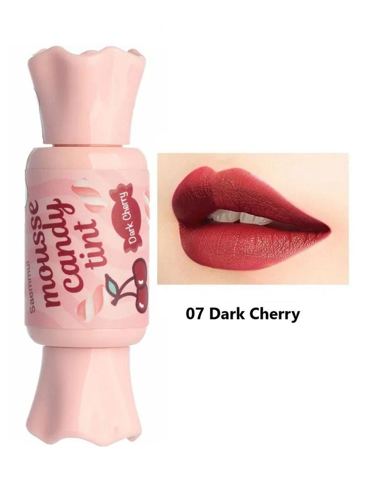 Тинт-мусс для губ Конфетка The Saem Saemmul Mousse Candy Tint №07 Dark Cherry Mousse 8 g  #1