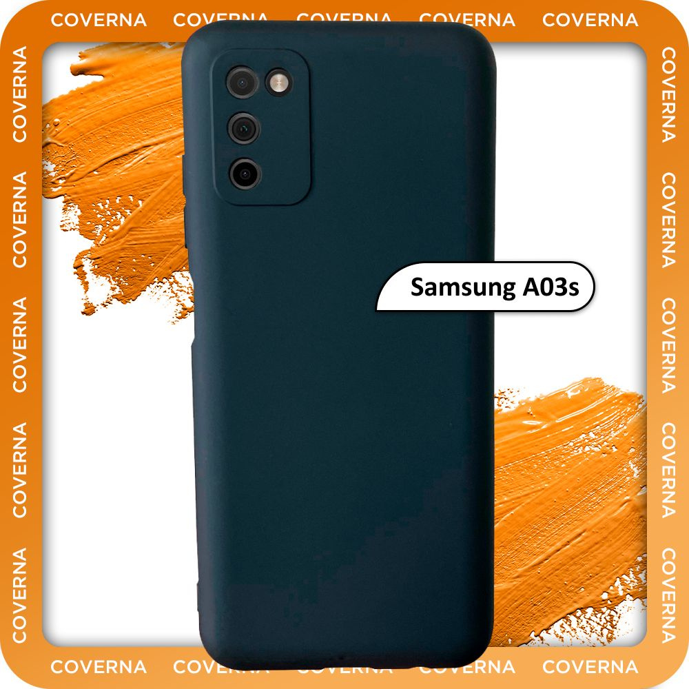 Чехол на Samsung A03s / для Самсунг А03s, накладка с однотонной матовой поверхностью Soft Touch  #1