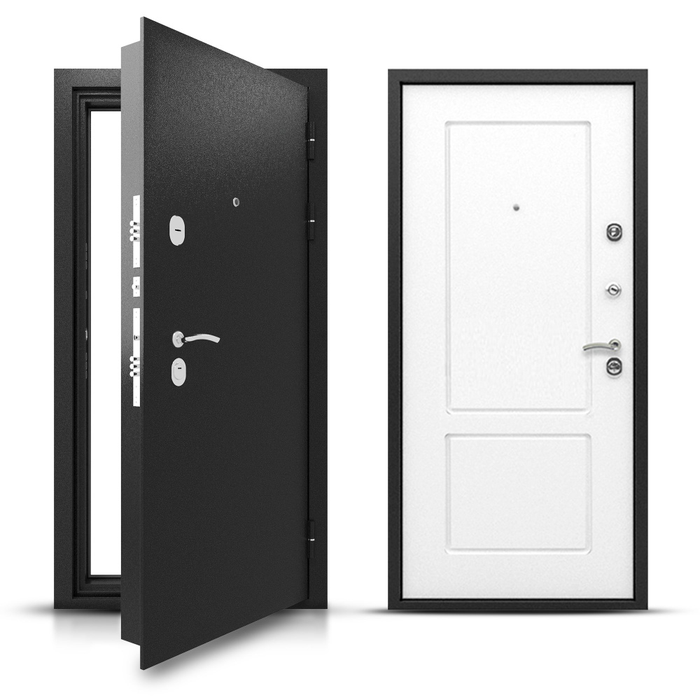 Дверь входная металлическая ДПБ "Гранит ФЛ-117", 960х2050, Правое открывание / Матовый белый, Дверь для #1